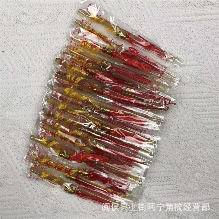 Natural Ox Horn Ear Pick Set 11cm Traditional Ear Cleaning Tool for Personal Care preparation
