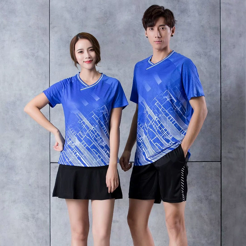 Новый костюм для бадминтона в наличии с принтом летняя и осенняя командная тренировка класс Настольный теннис ряд Теннис повседневная спортивная одежда