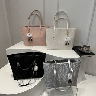 Tote Bag for Women 2024 Autum New Large-Capacity Commuter Bag Versatile Shoulder Bag Casual College Student Class Bag
