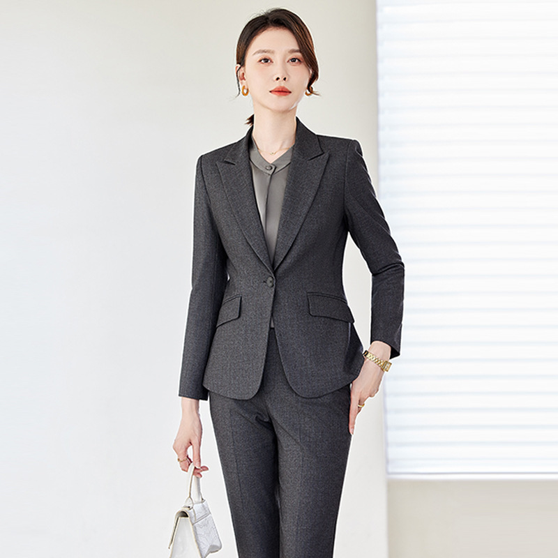 하이 엔드 가을과 겨울-전문 코트 패션 세트 기질 새로운 작업복 인터뷰 공식 세트 호텔