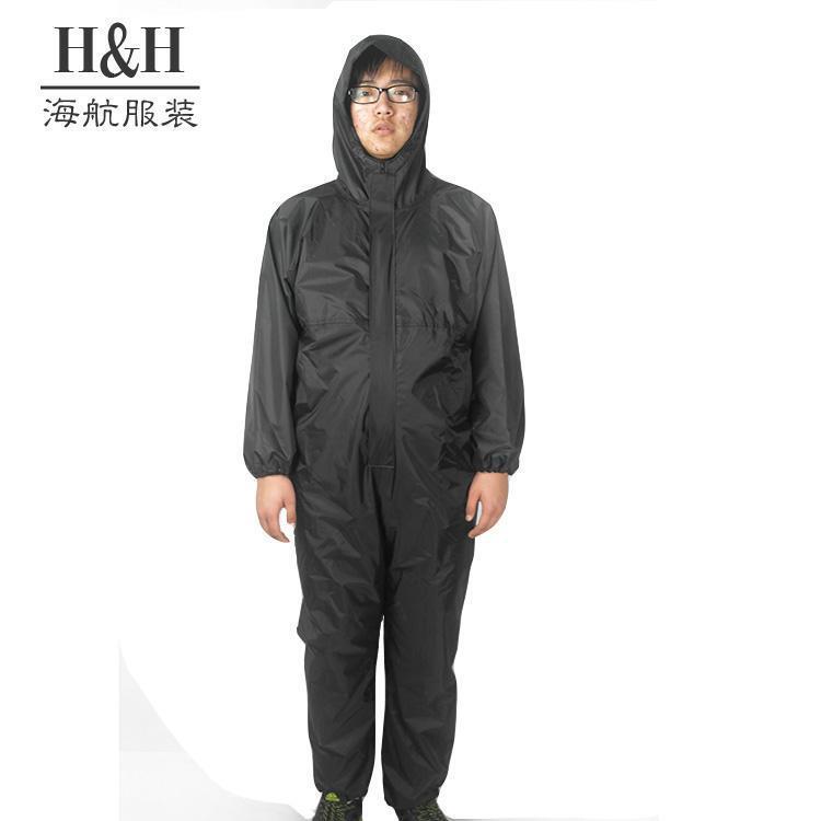 One-piece Raincoat Waterproof One-piece Work Clothes Men's Dust-proof Rain-proof Oil-proof Spray-painted Rock Wool Long-sleeved Work Protection Suit