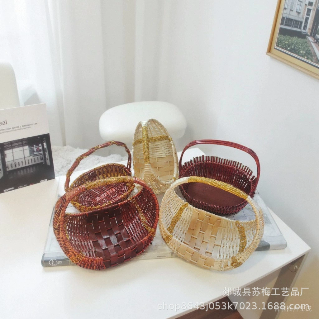 Ротанговая и плетёная корзинка подарочная фрукты корзина для подарка декоративная корзина из лозы high-end фруктовый магазин специальная корзина