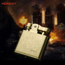 清辉2老式复古煤油打火机 复古怀旧创意个性火石砂轮潮流男士火机