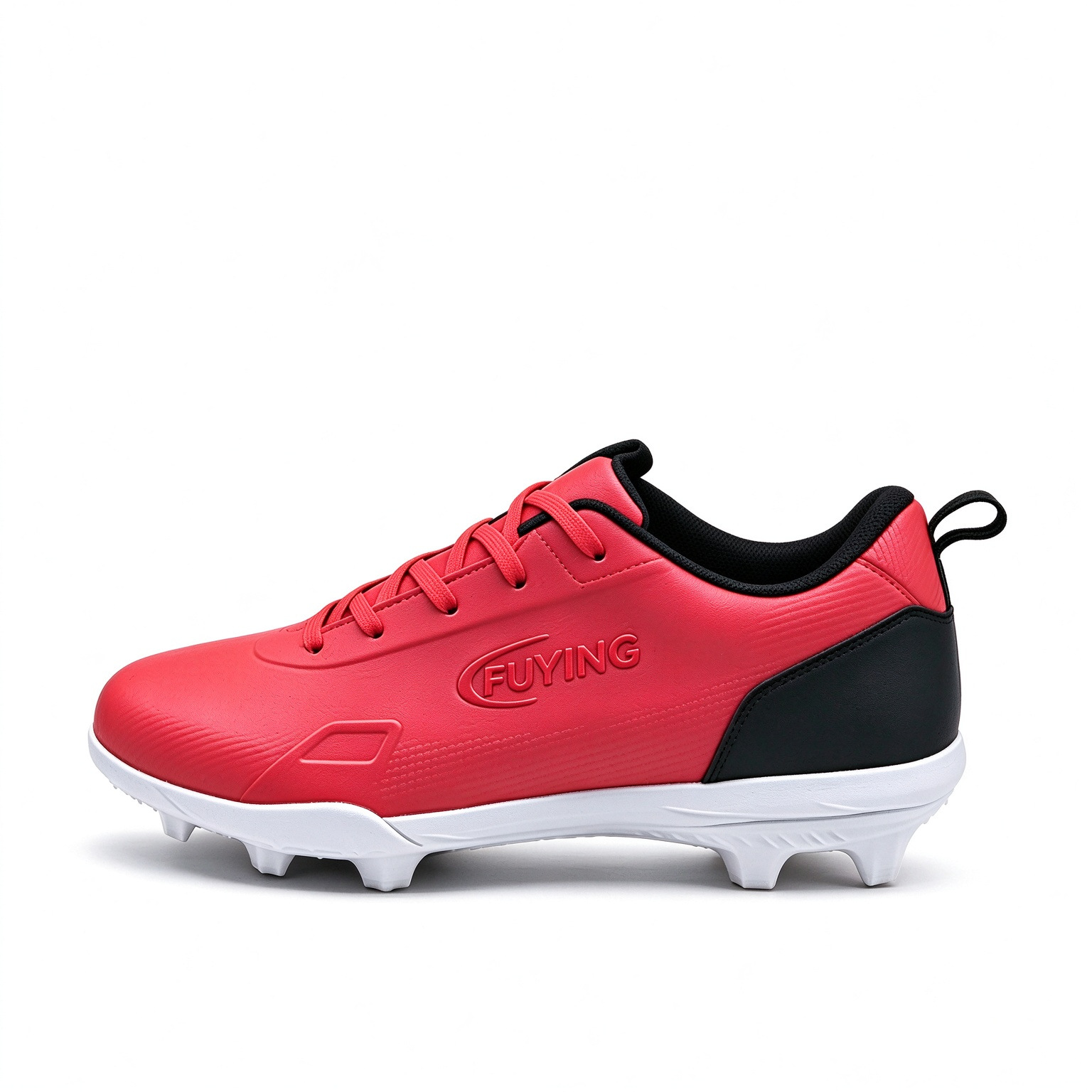 Baseball shoes, red TPU cleats, 2026 new model, low-top microfiber, outdoor turf training, OEM customization