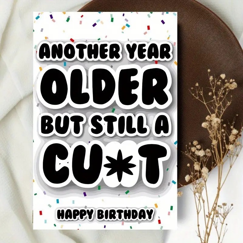 跨境幽默粗俗的生日贺卡大胆的设计适合送给朋友和家人搞笑生日卡|undefined