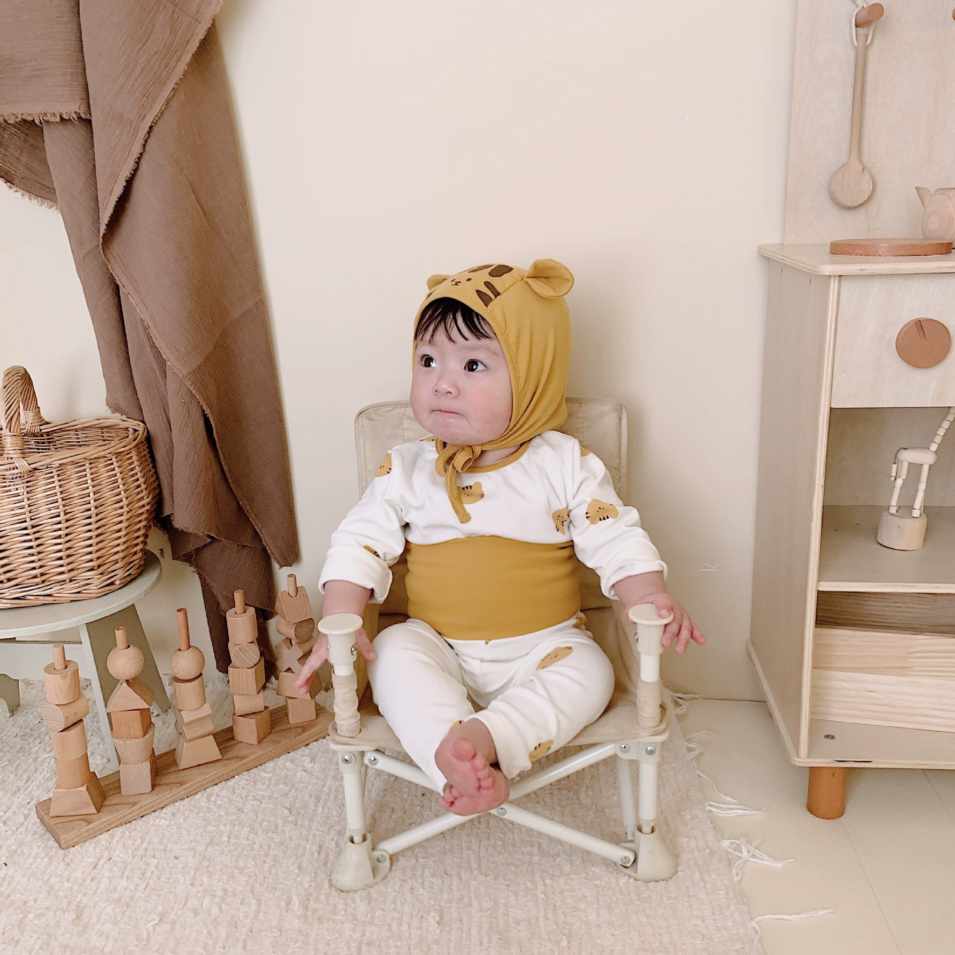 Весна 2025 года, новый костюм цвета хаки с тигровым принтом, новый костюм цвета хаки для младенцев и малышей, детская одежда для 100 лет, три предмета