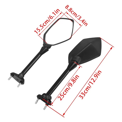 Motorcycle Kawasaki NINJA650R Motorcycle rearview mirror