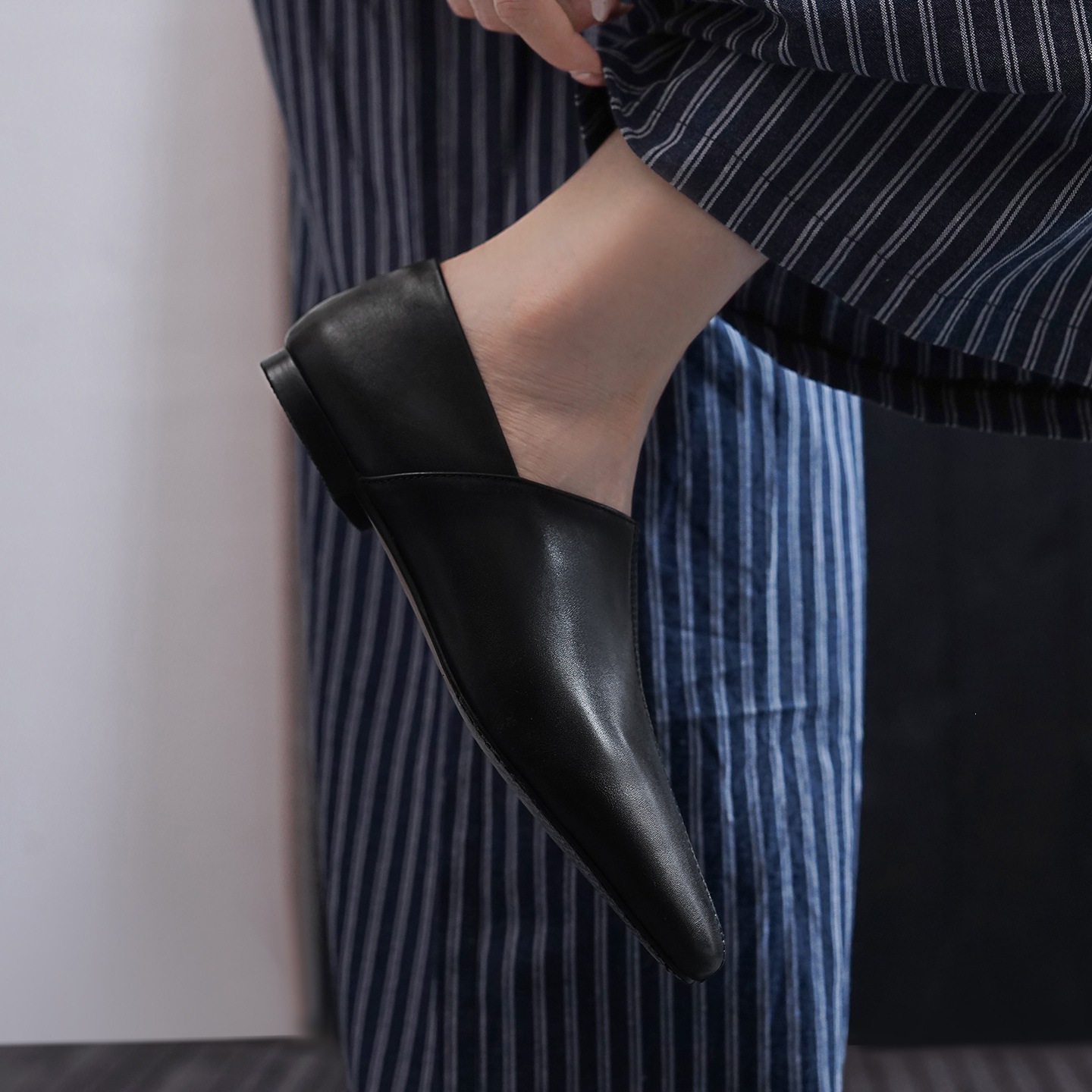 靴 Eaphi SQUARE TOE SHOES 36 CHIKO Essy Square Toe Block Heels Pumps Shoes