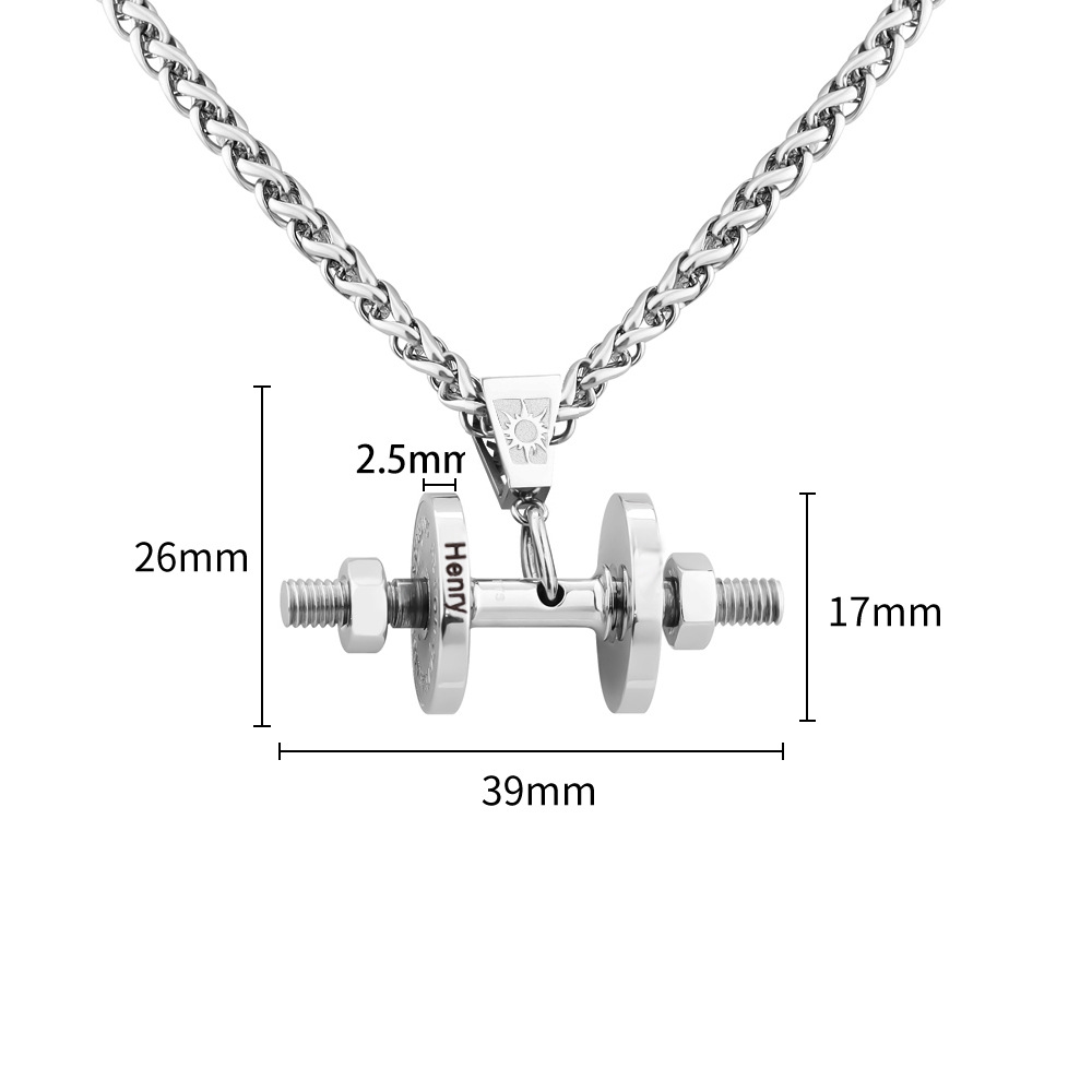 Collana con pendente a manubrio per uomo personalizzata_voghion.com