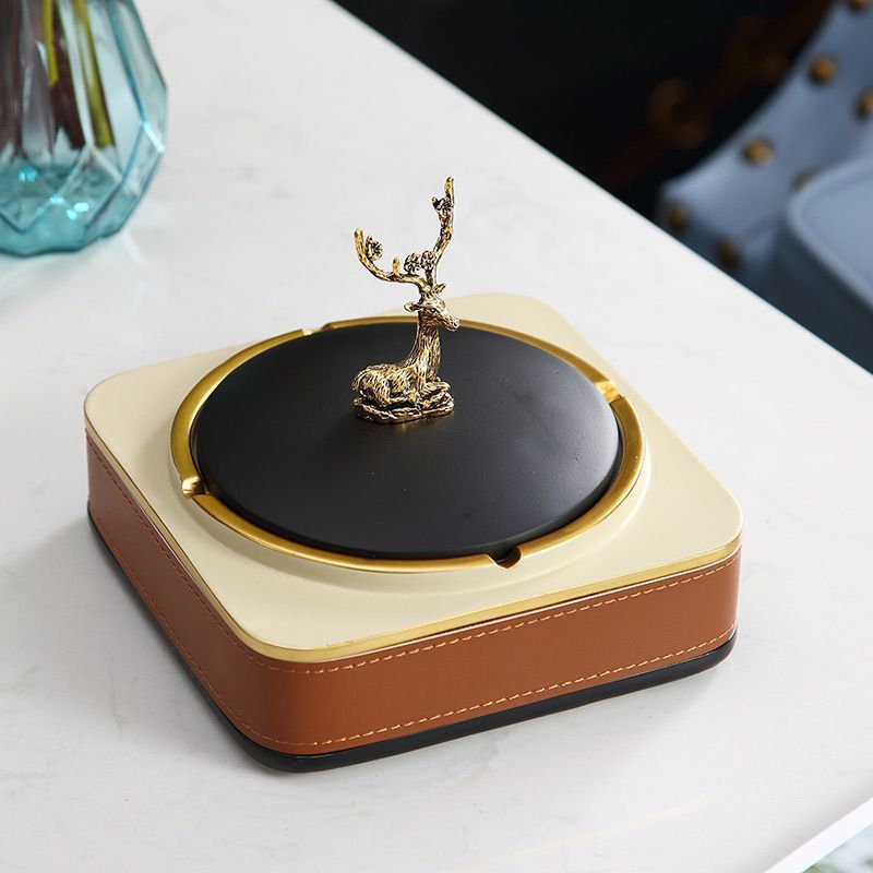 (2개) 유럽식 재떨이 거실 사무실 뚜껑 안티 플라이 애쉬 재떨이 복고풍 패션 홈 장식 장식품