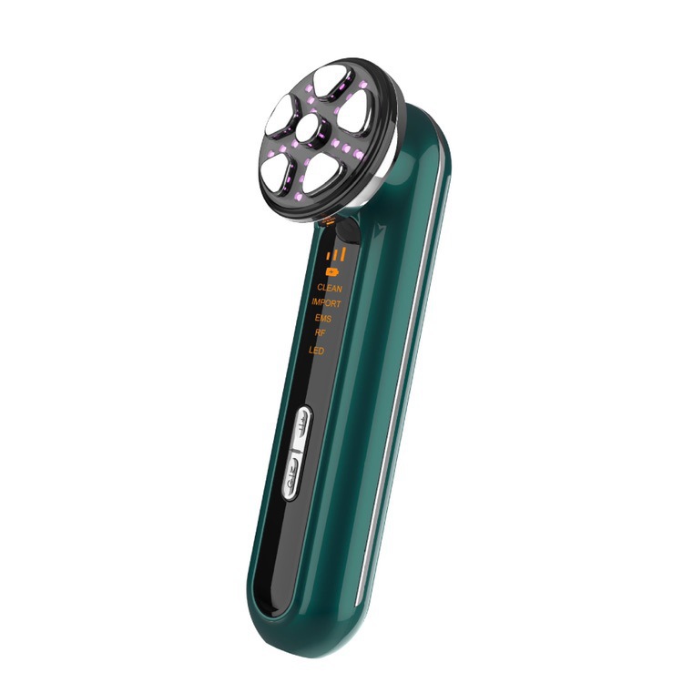Led Color Light Skin Rejuvenation Device, Facial Massage, Lifting and Firming Beauty Device, Ems Microcurrent Introduction and Extraction Cleansing Device