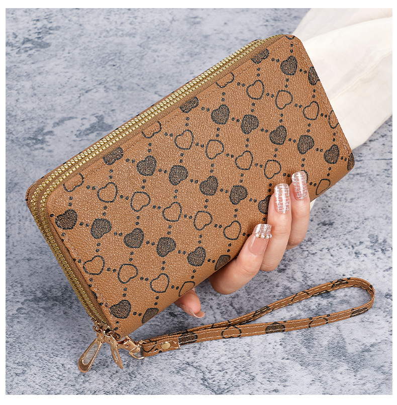 Frau Herzform Einfarbig Pu-Leder Reißverschluss Brieftaschen display picture 5