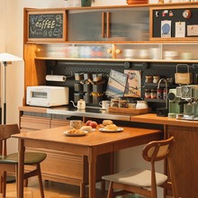 北欧实木餐边柜客厅餐桌靠墙一体储物柜日式多功能收纳橱柜茶水柜