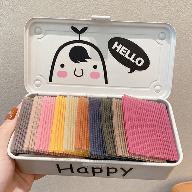 Color de la línea del cabello adulto pegajoso Post pelo roto Bangs pegatinas para el cabello niños frente artefacto de pelo cabeza mágica palo de pelo