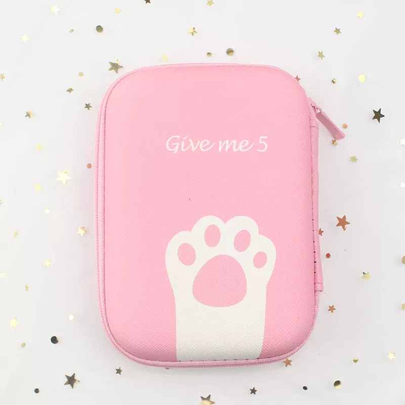 Organizer Storage Bag, Cute Printed Zipper Case, Portable 14×10×3 cm, Phone & Accessories