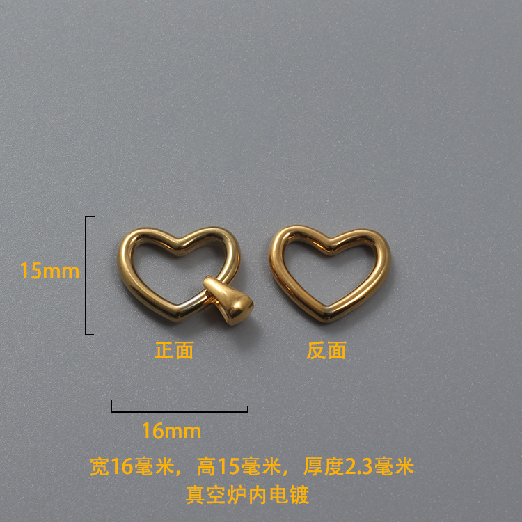 1 Piece Stainless Steel Heart Shape display picture 10