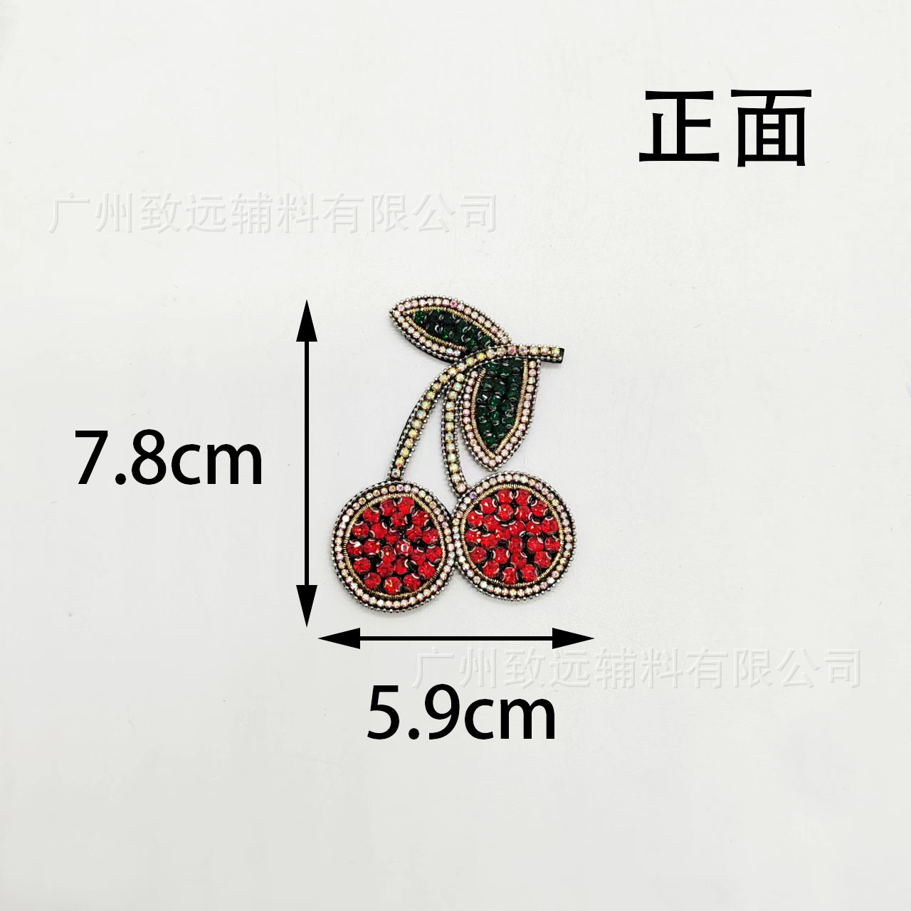 Nuevo rhinestone cereza pegatinas de tela ropa zapatos y sombreros bolsa Decoración Accesorios en stock supply DIY Accesorios