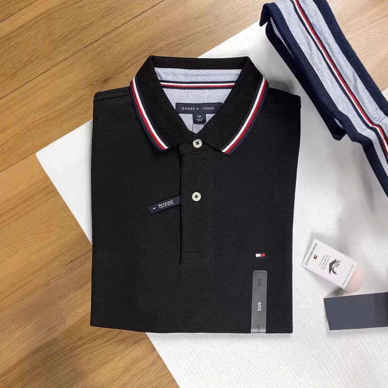 Tommy Tommy Lapel Short-Sleeved T-Shirt Men's 2025 Summer New Business Casual Breathable Polo Shirt Tommy Tommy Lapel Short-Sleeved T-Shirt Men's 2025 Summer New Business Casual Breathable Polo Shirt