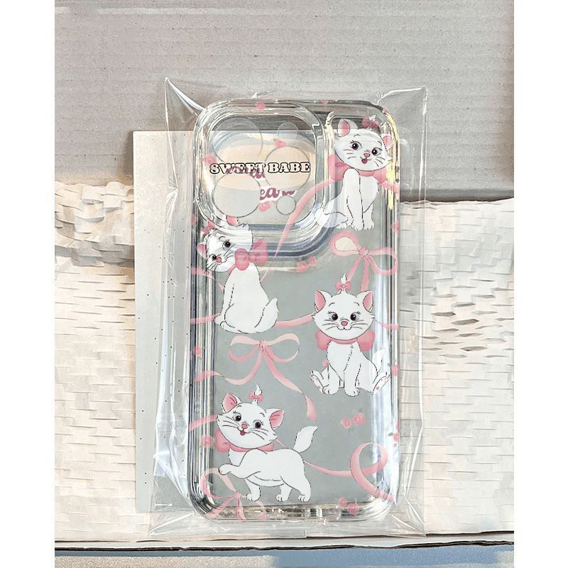 Girl Powder Mary Cat for Apple 15promax 16 Space Shell Phone Case 13 14p Soft Case Cartoon 11 Girl Powder Mary Cat for Apple 15promax 16 Space Shell Phone Case 13 14p Soft Case Cartoon 11