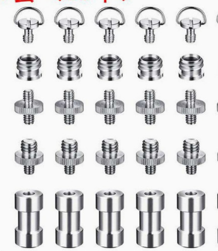 Accesorios de fotografía Juego de tornillos Tornillos de fotografía Juego de doble cabeza Juego de tornillos de conversión Tornillos de conversión de cámara