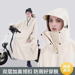 レインコートの長いタイプの全身豪雨電気自動車は男女の成人の電気自動車のオートバイを厚くして専用のレインコートに乗ります。