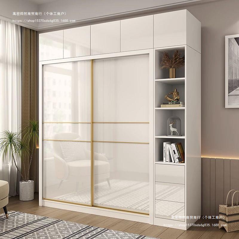 Nordic baking paint sliding door wardrobe Furnishing bedroom Modern…