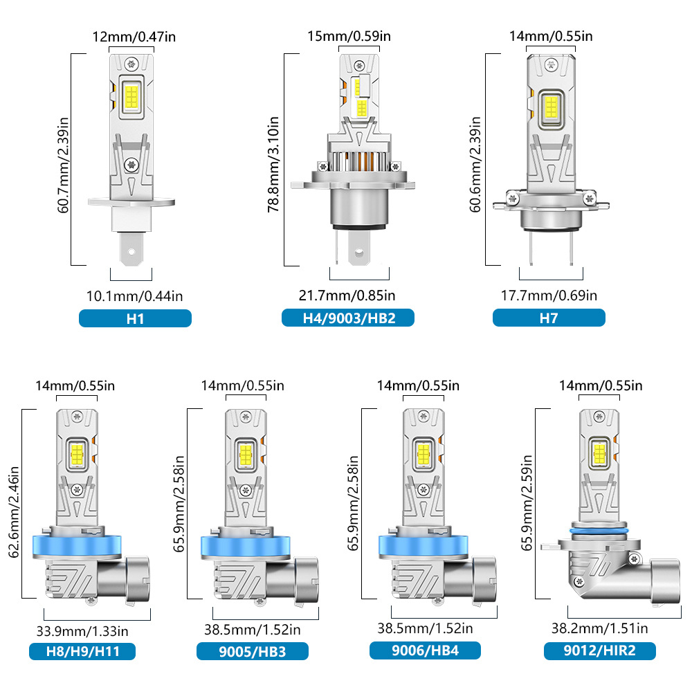 Amazon nueva venta cruzada caliente explosión 1: 1 automóvil condujo faro enchufe directo H119005H16 en uno led
