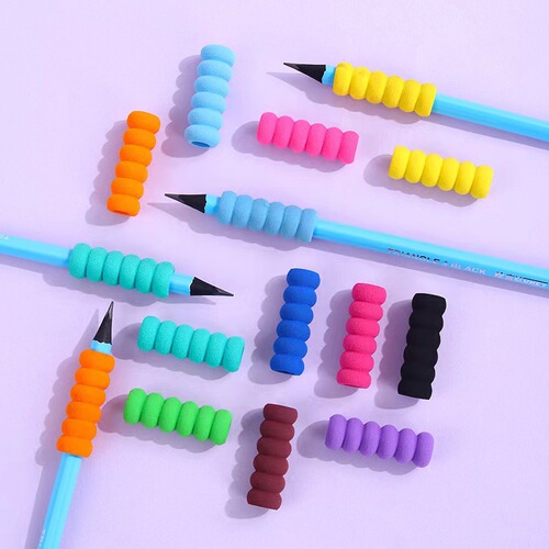 Pen cover pen holder creative color sponge finger protection pencil cover primary school student pen holder children's writing finger protection pen cover
