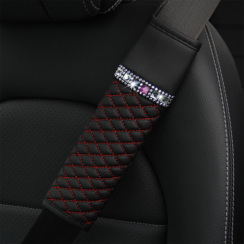 Car Shoulder Pad Set 5-Piece Set Universal Car Gear Shift Cover Handbrake Cover Shoulder Pad Cover Steering Wheel Cover Cross-Border