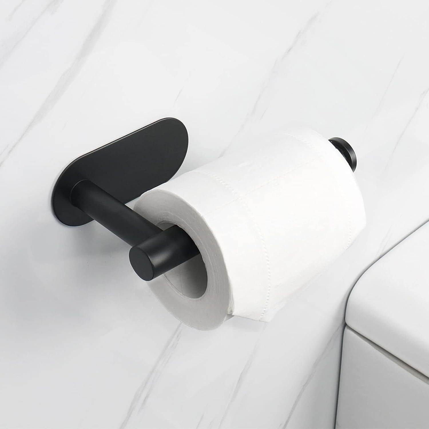 Portarrollos adhesivo de acero inoxidable 304 – soporte sin perforar para papel higiénico de pared
