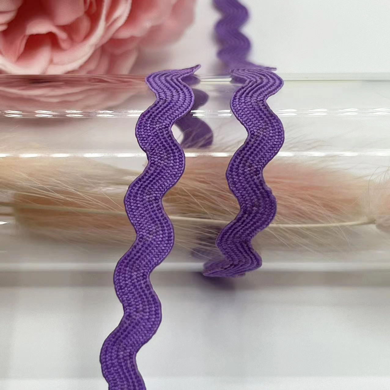 5mm onda de color sólido en forma de S borde curvo de encaje cortina de cinta sombrero ropa para niños accesorios de boda accesorios de ropa en stock