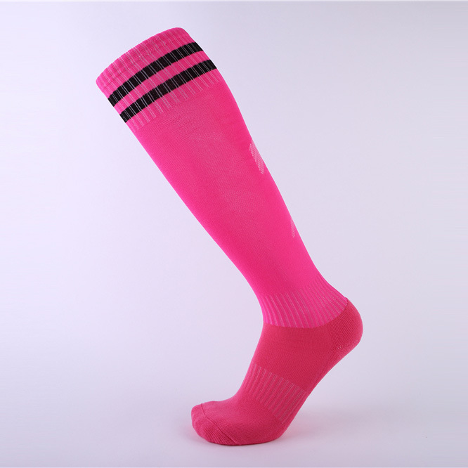 Calcetines de fútbol sobre la rodilla de color sólido personalizados Calcetines para adultos, niños de escuela primaria, calcetines deportivos con fondo de toalla gruesa, calcetines de béisbol
