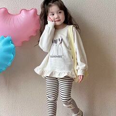 女童套装春秋2025新款洋气衣服儿童韩版裤子女宝宝春装卫衣两件套