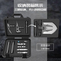 大號多功能工兵鏟套裝 車載防身高碳猛鋼摺疊冰鎬斧鏟組合套裝