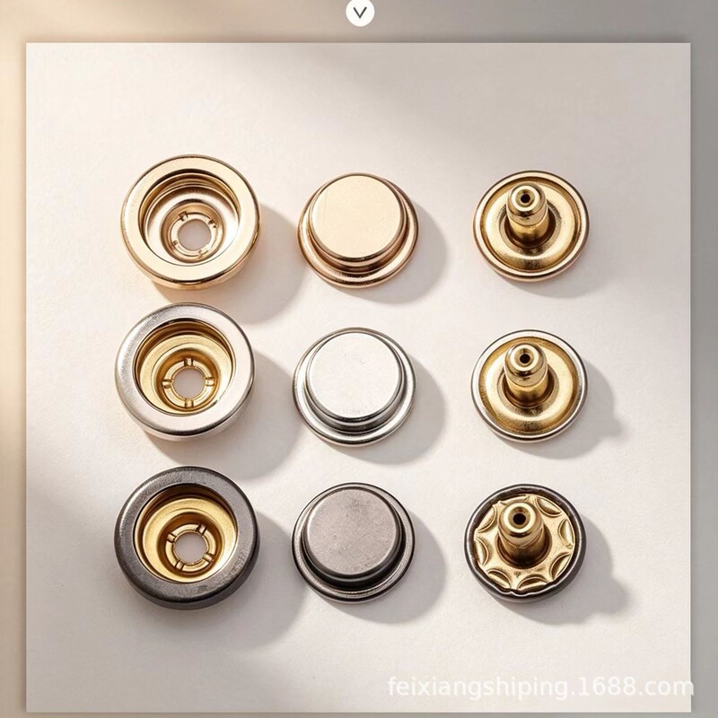 Flying Elephant Copper 501 # 503 # Four-Piece Stainless Steel Snap Fasteners for down Jackets, Round Metal Hidden Snaps, Base Snaps, Press Snaps. Flying Elephant Copper 501 # 503 # Four-Piece Stainless Steel Snap Fasteners for down Jackets, Round Metal Hidden Snaps, Base Snaps, Press Snaps.