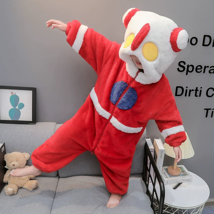 2024 новый Ultraman детский коралловый бархатный сиамский халат мальчик зимний толстый ребенок фланелевый лазак
