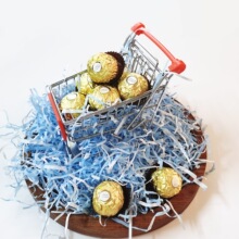 美式新款正钰匠用薯条架小吃篮炸鸡篮迷你超市推车双层单食物架