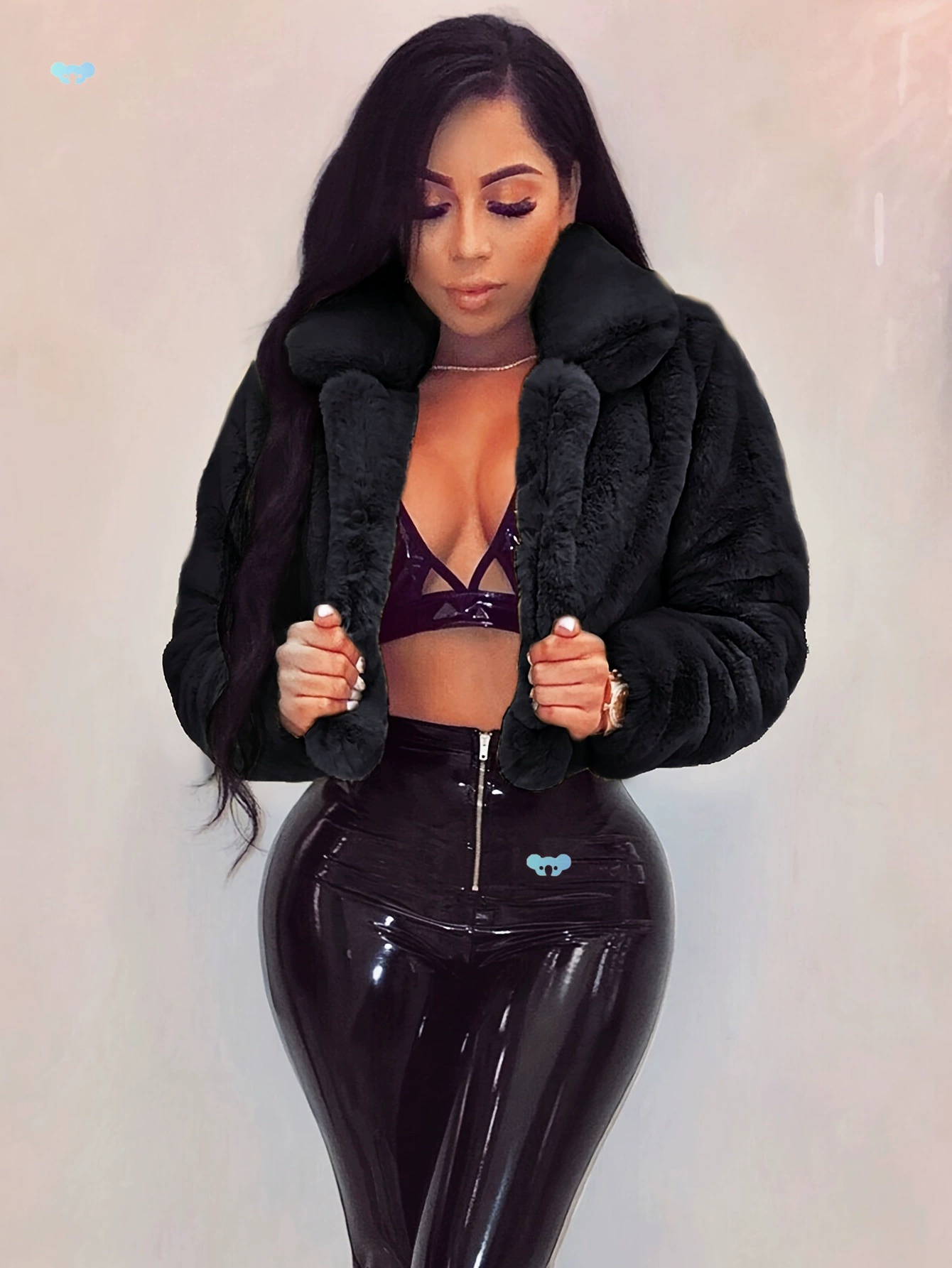 Женская повседневная куртка из искусственного меха, мягкий полиэстер с коротким рукавом