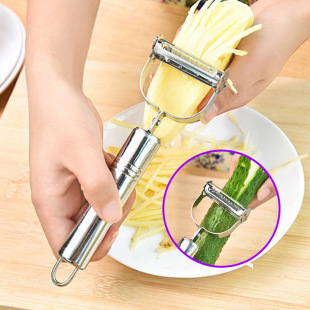 Kitchen Household Multi-functional Scraping Potato Shredder Cutter Vegetable Cutter Peeler Knife Radish Scraping Shredder Artifact Cucumber