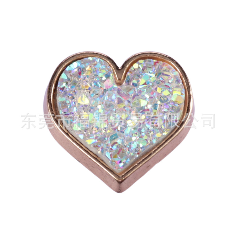 Nuevos accesorios de zapatos de hormigón, botones de zapatos de fruta metálica, accesorios de zapatos de flores del centro comercial