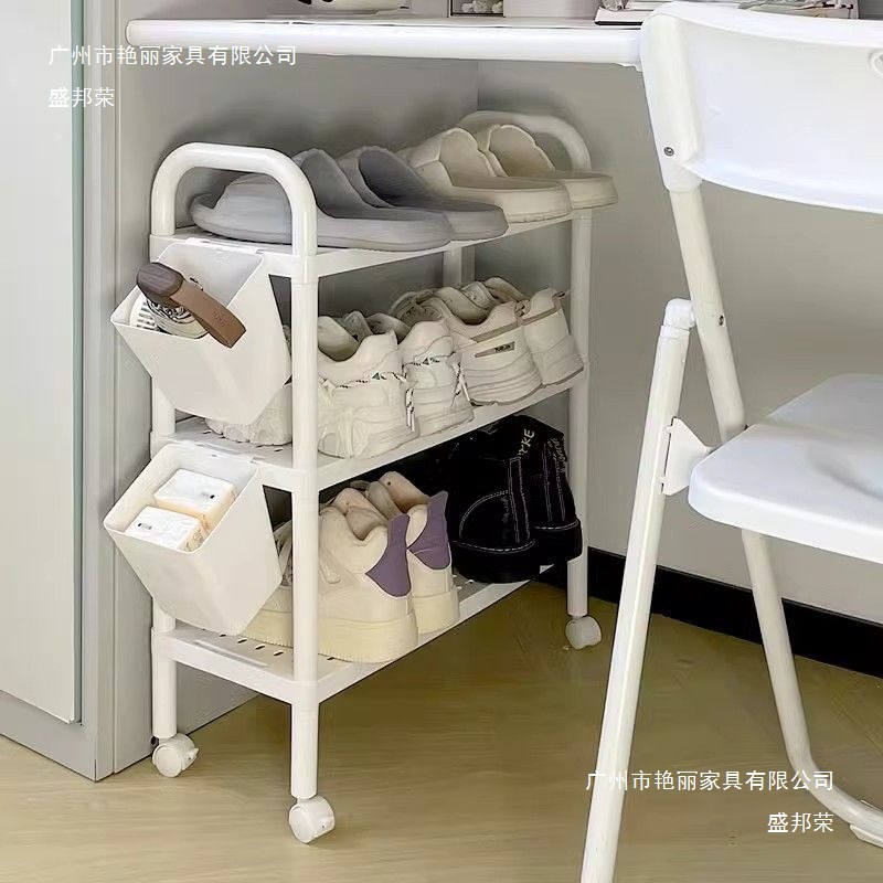 Manufacturer's Shoe Rack Dormitory under the Table Student Goodies Simple Multi-Layer Small Shoe Cabinet Narrow Doorway Space-Saving Shoe Storage
