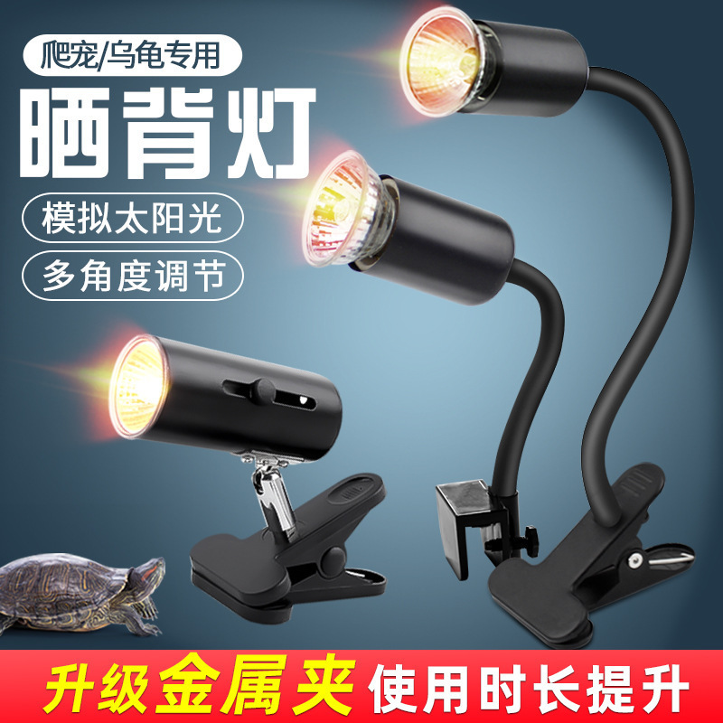 乌龟爬宠晒背灯取暖uvb加热保温太阳灯龟灯泡宠物乌龟恒温灯架