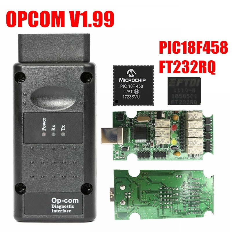 Opcom V1.99 FTDI PIC18F458 2014V OBD2汽车诊断仪