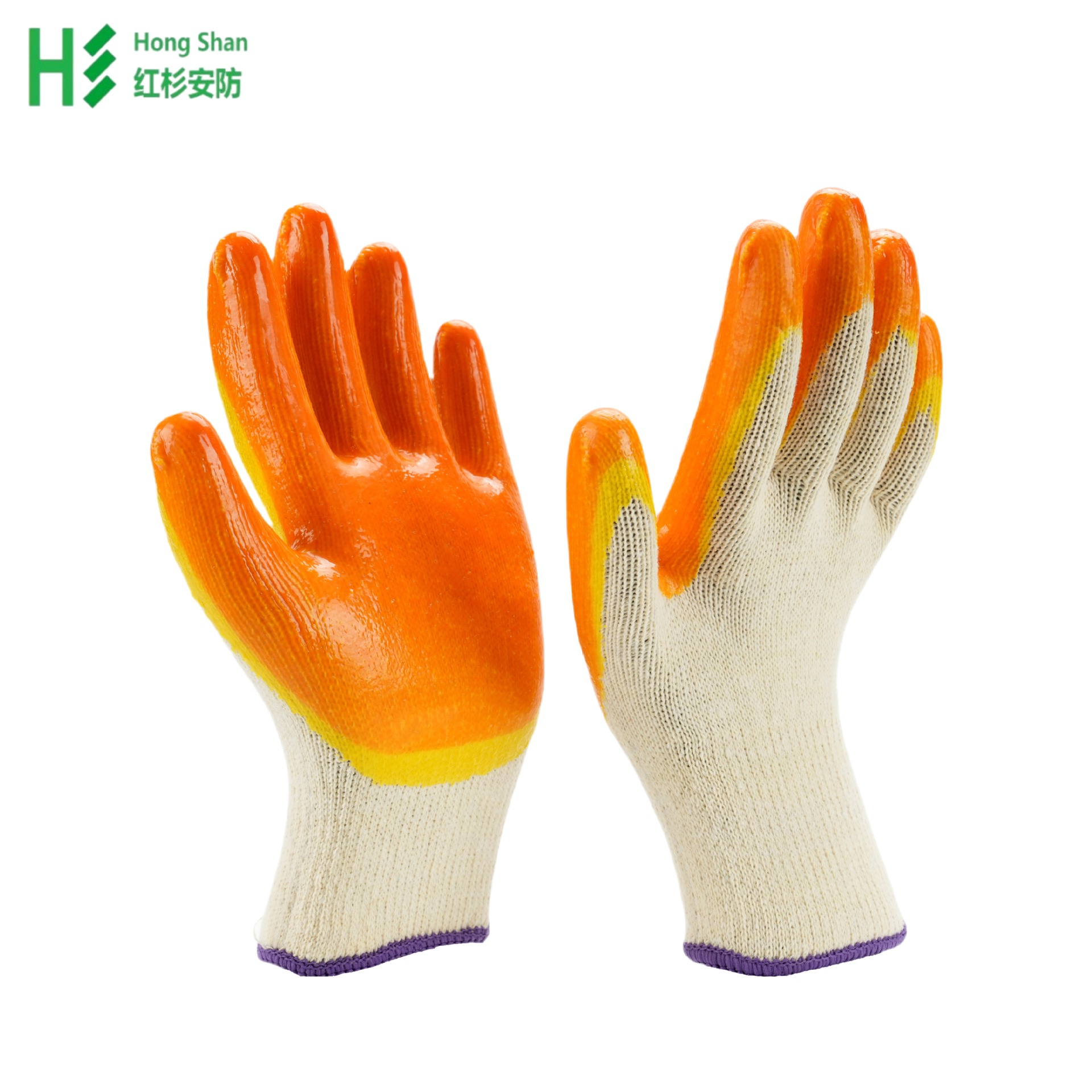 10 agujas de hilo de algodón látex guantes de protección laboral de doble capa de goma espesada antideslizante resistente al desgaste duradero y cómodo transfronterizo al por mayor