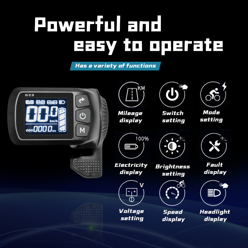 Bicycle mountain bike lithium battery power conversion accessories GZ3 LCD 24V36V48V ordinary connector