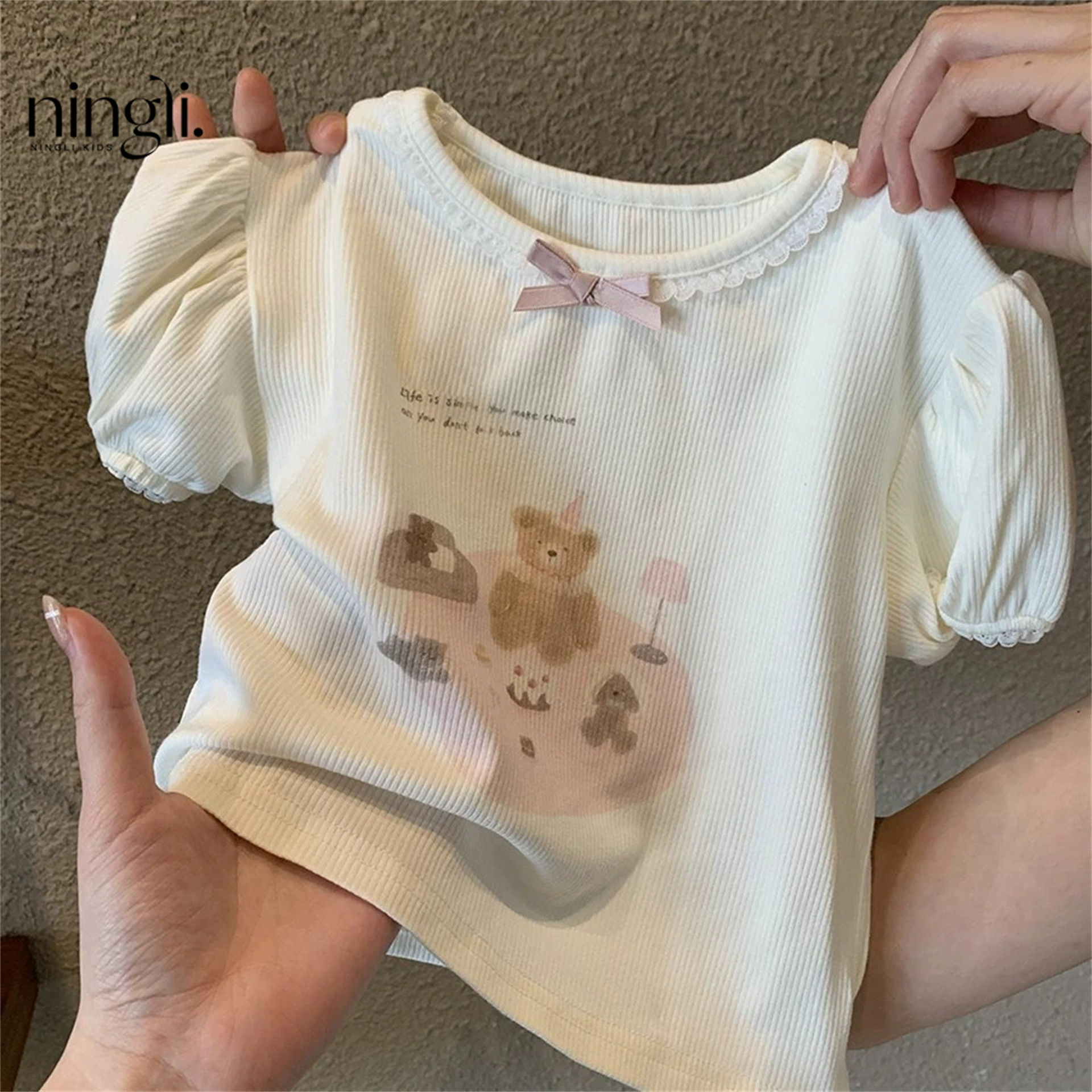 柠里 Cute set, summer summer clothing girl's, mosquito repellent, western style, with short sleeve