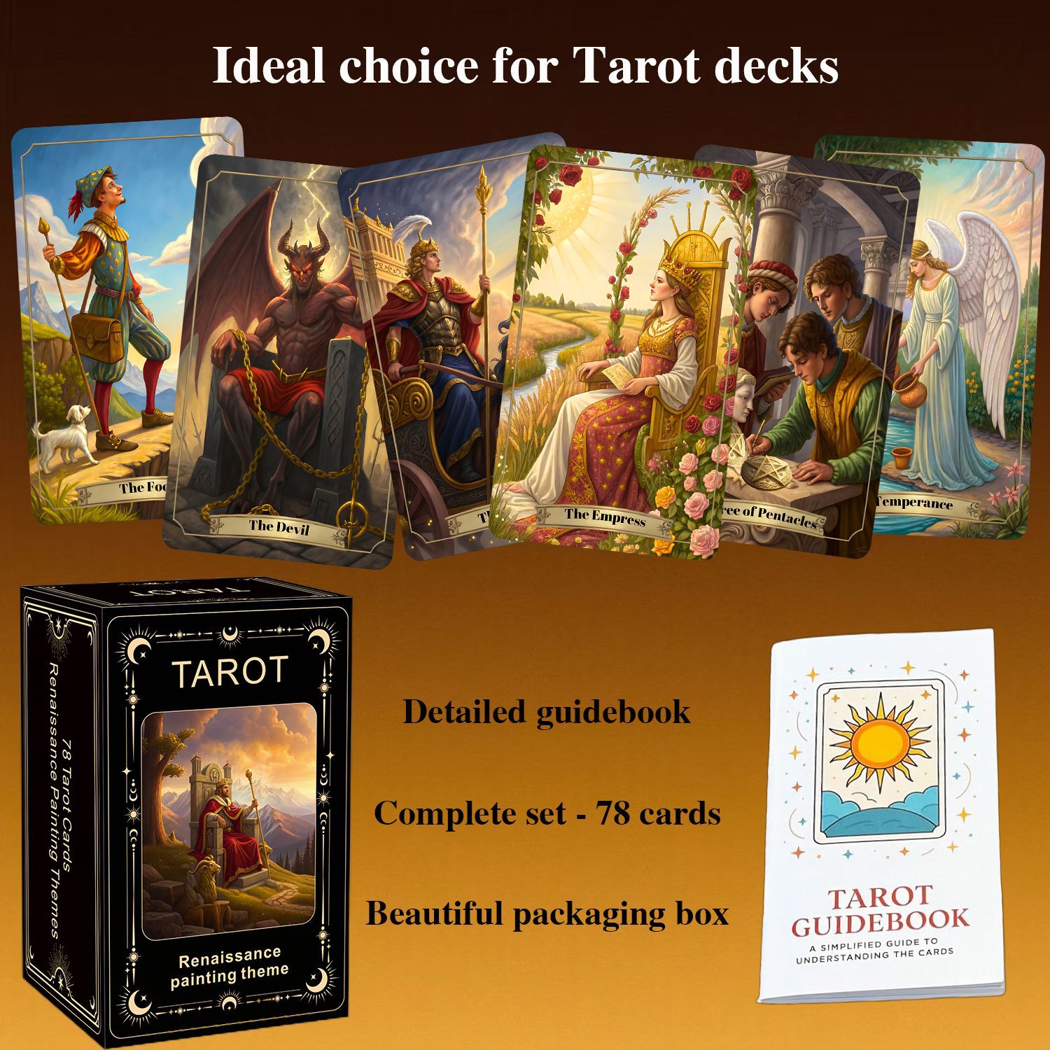 Cross-border Creative Tarot Board Game Cards, Renaissance, New English Version Tarot_voghion.com