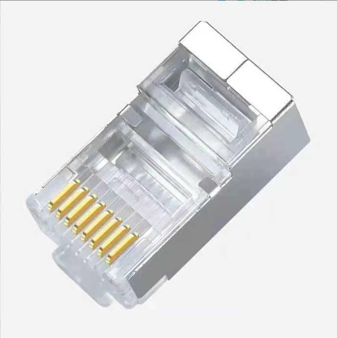����������ͨ��ˮ��ͷCAT5 RJ45 EZ����Խ�ͷ8P8C���δ���ˮ��ͷ