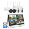 室外家用無線帶屏幕室外監控套裝360度wifi攝像頭CCTVcamera批發
