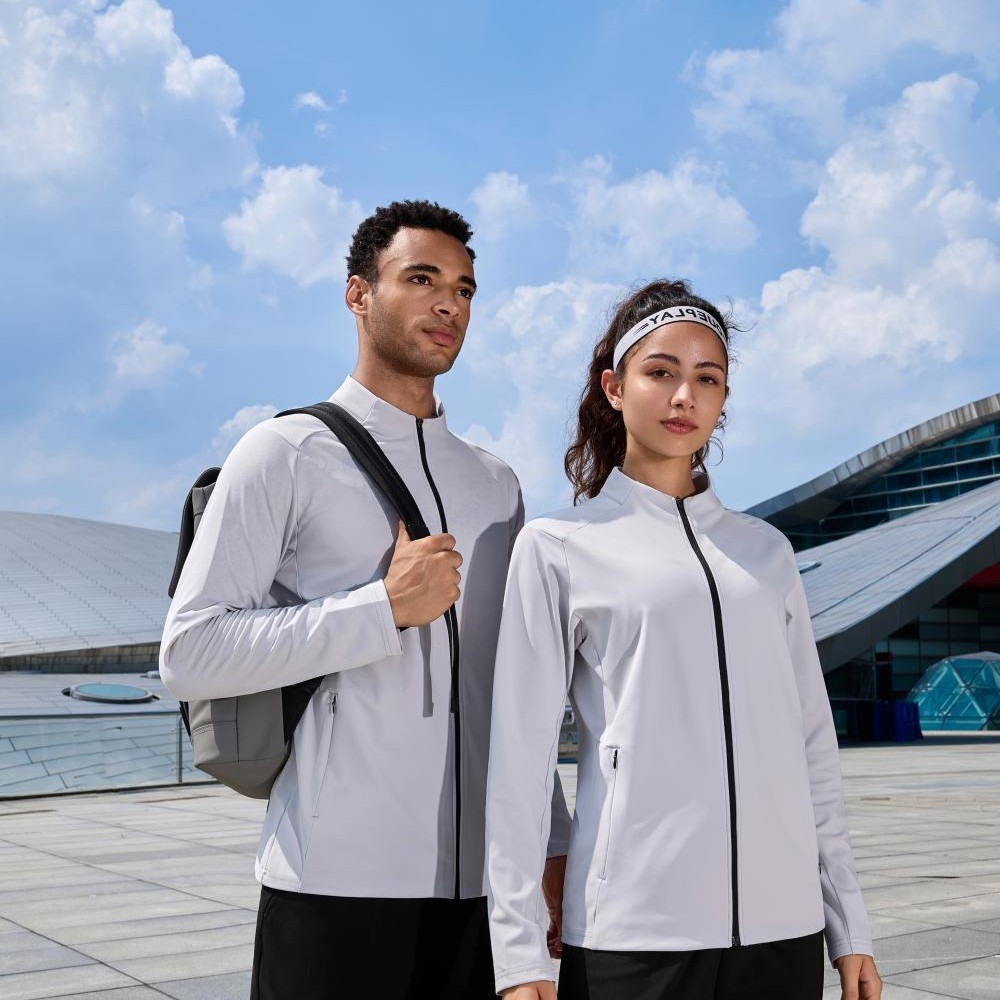 Nueva chaqueta deportiva de baloncesto para hombres y mujeres con logotipo impresa con cremallera ropa de trabajo 2025 otoño y invierno para correr trabajo de acondicionamiento físico